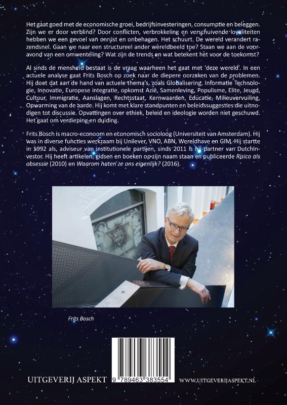 Achterkant van Wereld op een keerpunt