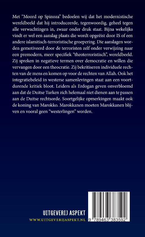 Achterkant van Moord op Spinoza