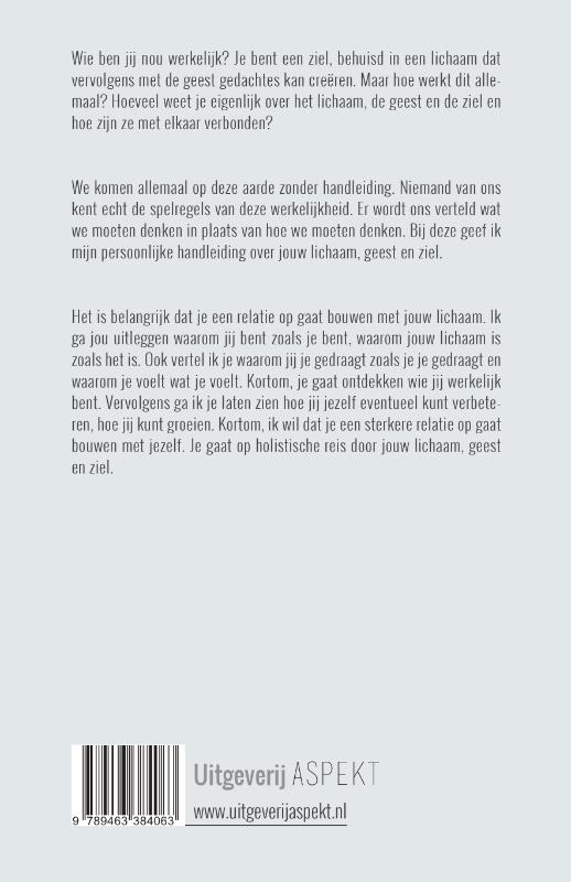 Achterkant van De holistische reis