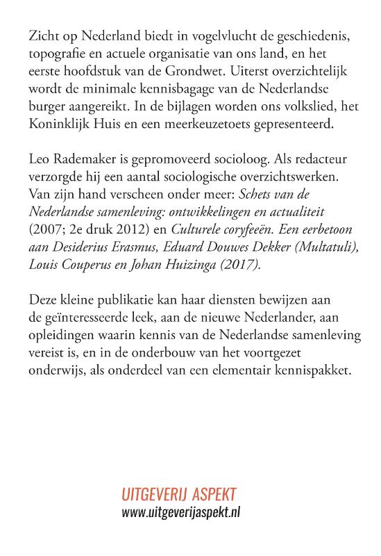 Achterkant van Zicht op Nederland GLB