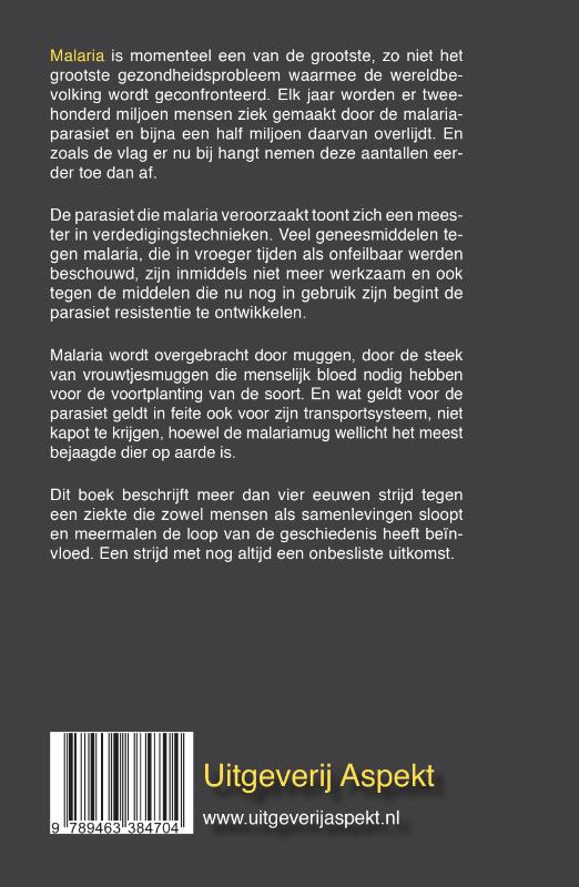 Achterkant van Malaria
