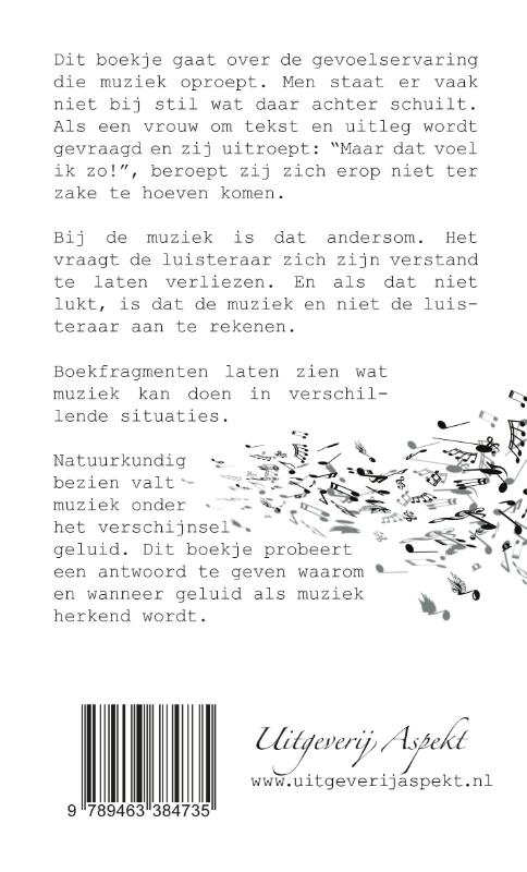 Achterkant van Over de muziek of de maat der dingen