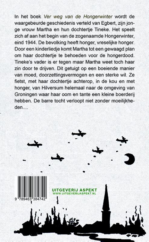 Achterkant van Ver weg van de Hongerwinter