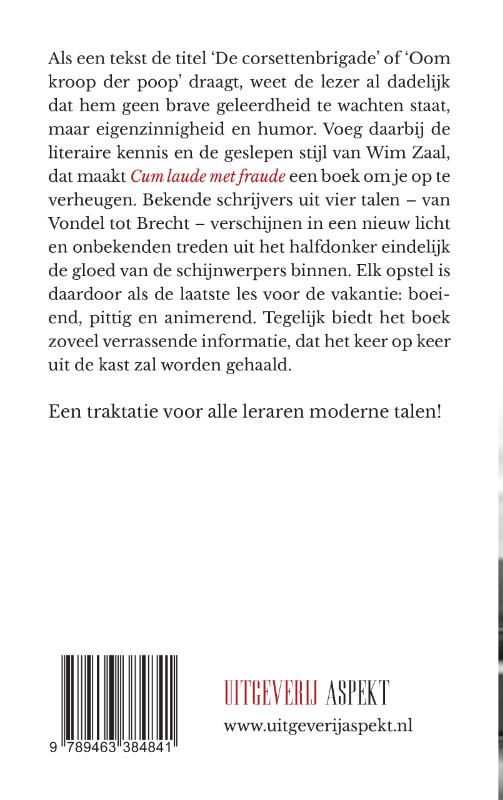 Achterkant van Cum laude met fraude