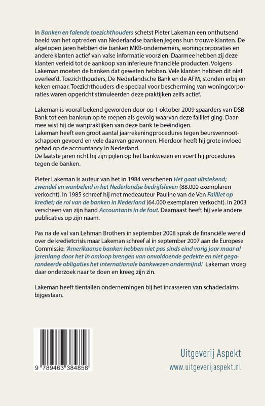 Achterkant van Banken & falende toezichthouders