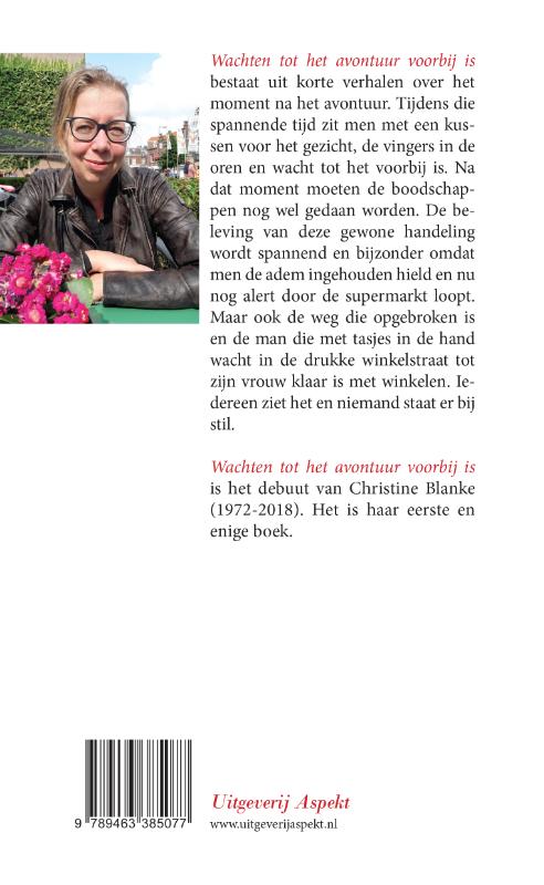 Achterkant van Wachten tot het avontuur voorbij is