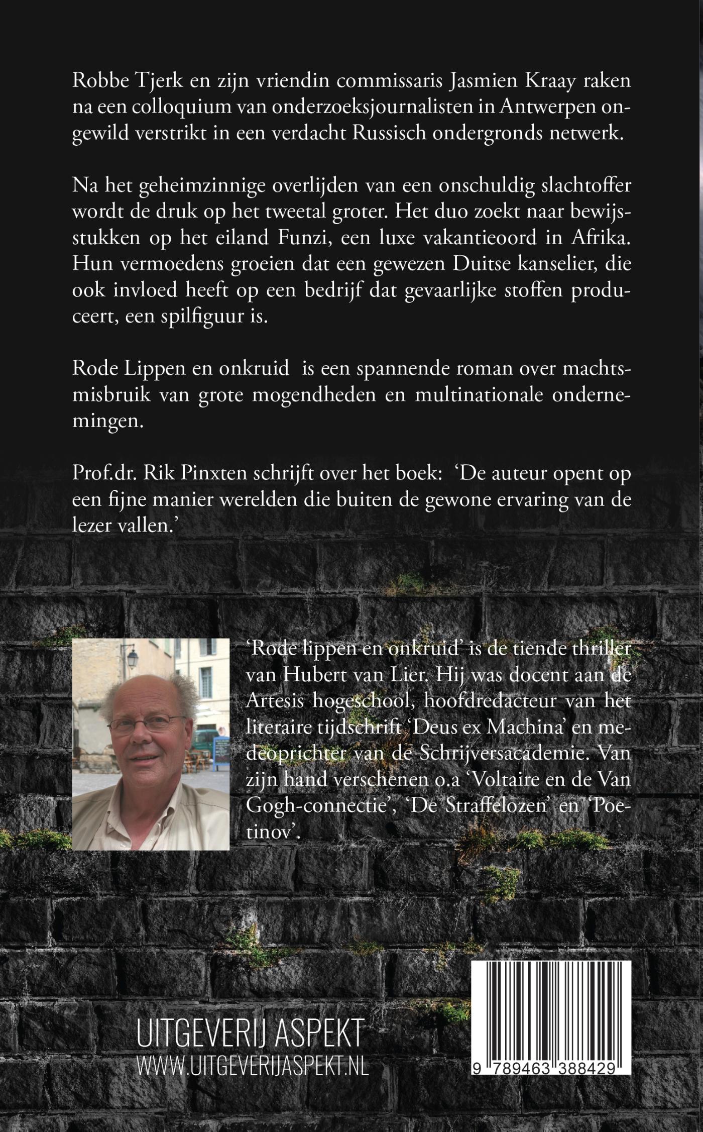 Achterkant van Rode lippen en onkruid