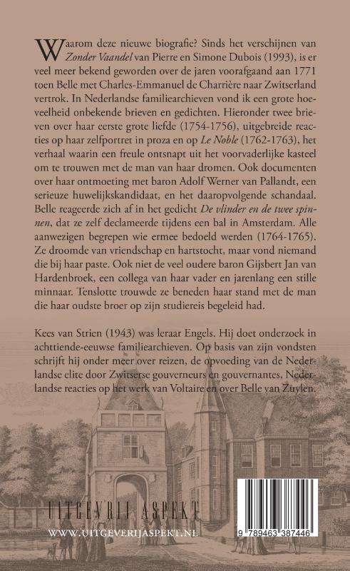 Achterkant van Belle van Zuylen