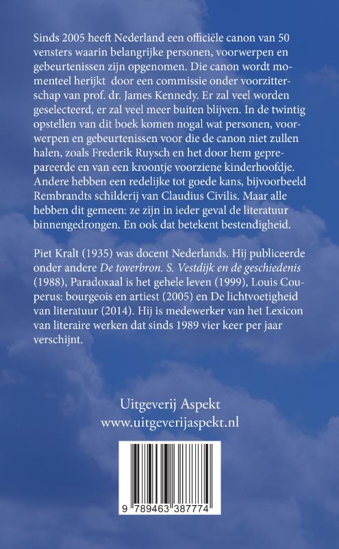 Achterkant van In en naast canon