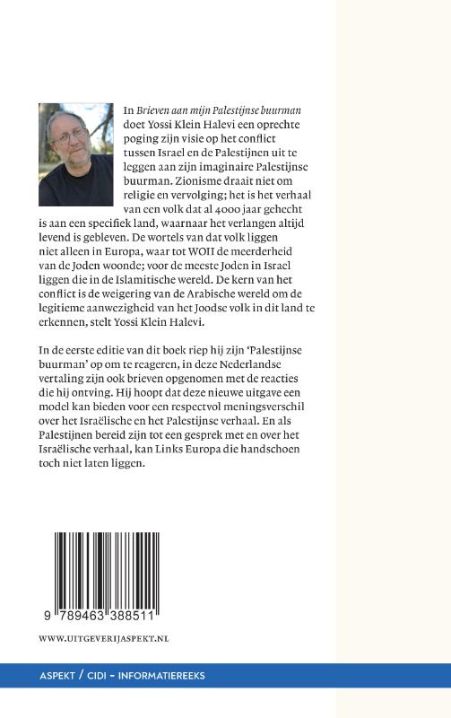 Achterkant van Brieven aan mijn Palestijnse buurman