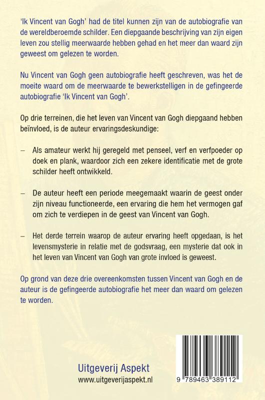 Achterkant van Ik Vincent van Gogh