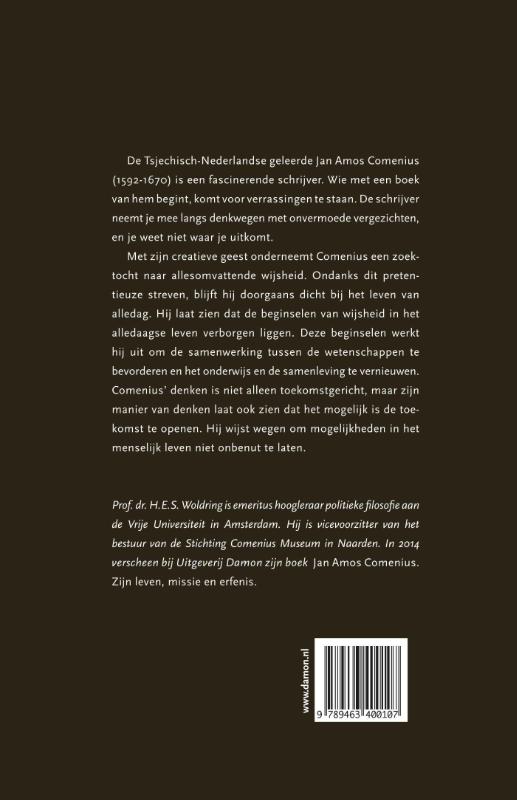 Achterkant van De pansofie van Comenius