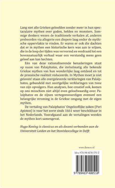 Achterkant van Mythen moet je niet geloven!