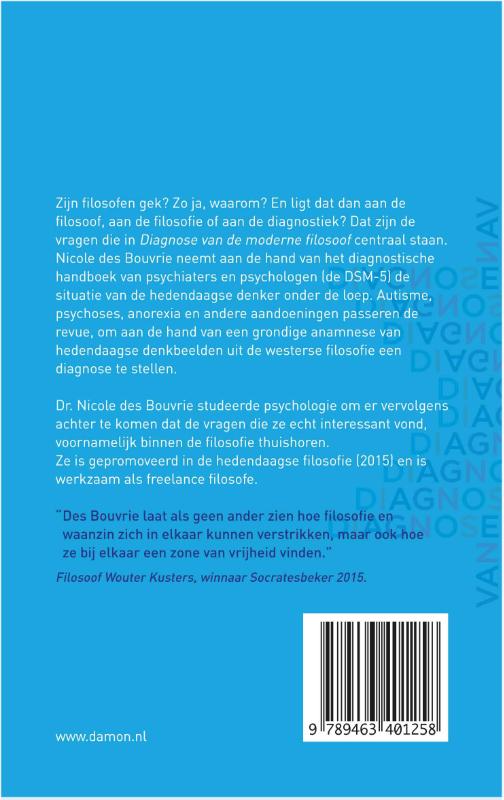 Achterkant van Diagnose van de moderne filosoof