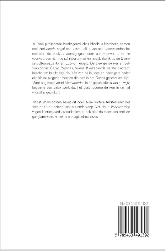 Achterkant van Voorwoorden