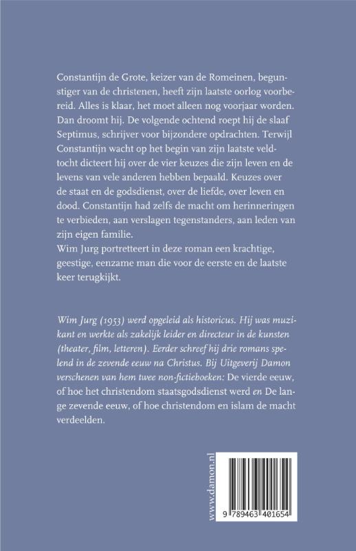 Achterkant van De bekentenissen van Constantijn