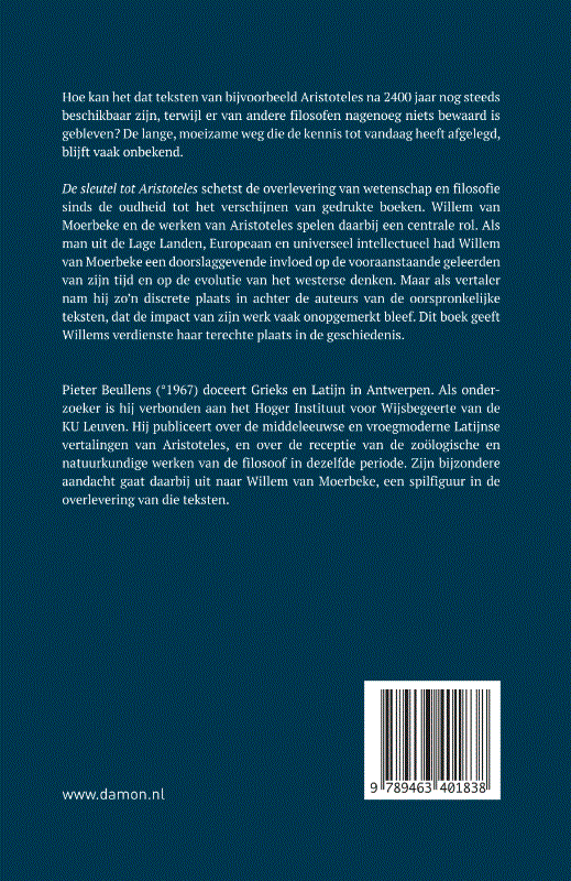 Achterkant van De sleutel tot Aristoteles