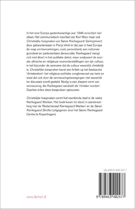 Achterkant van Christelijke toespraken