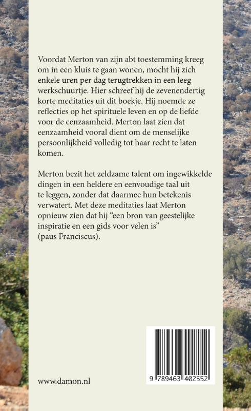 Achterkant van Overdenkingen in eenzaamheid
