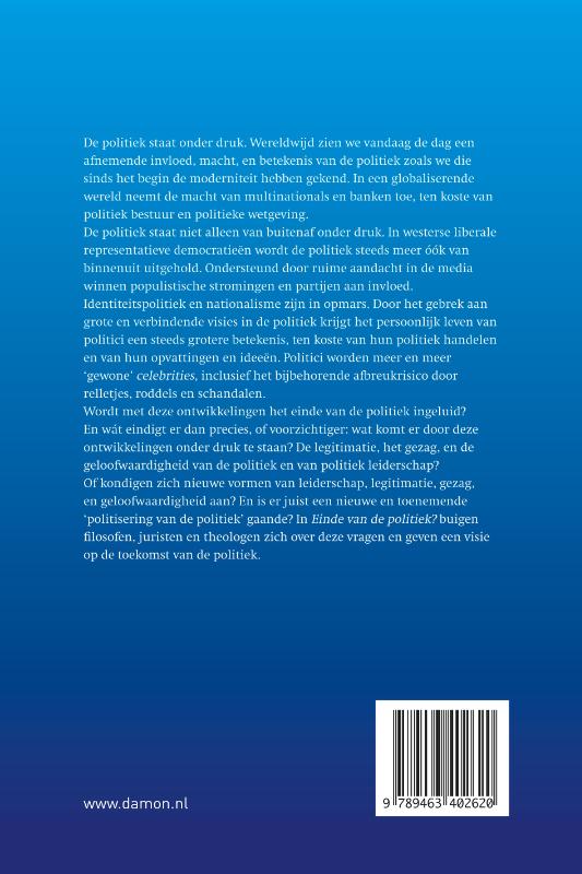 Achterkant van Einde van de politiek?