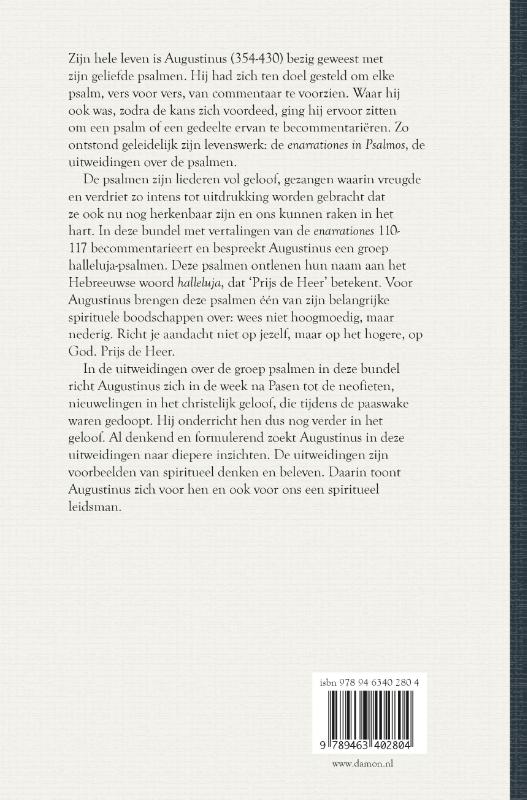 Achterkant van Over de psalmen
