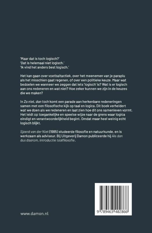 Achterkant van Zo niet, dan toch