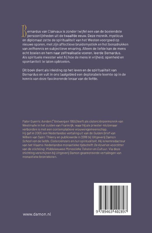 Achterkant van Bernardus van Clairvaux
