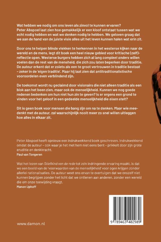 Achterkant van Stiefkind van de rede