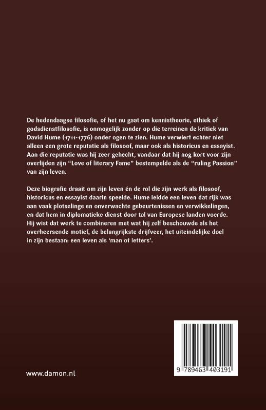 Achterkant van Een leven als 'man of letters'