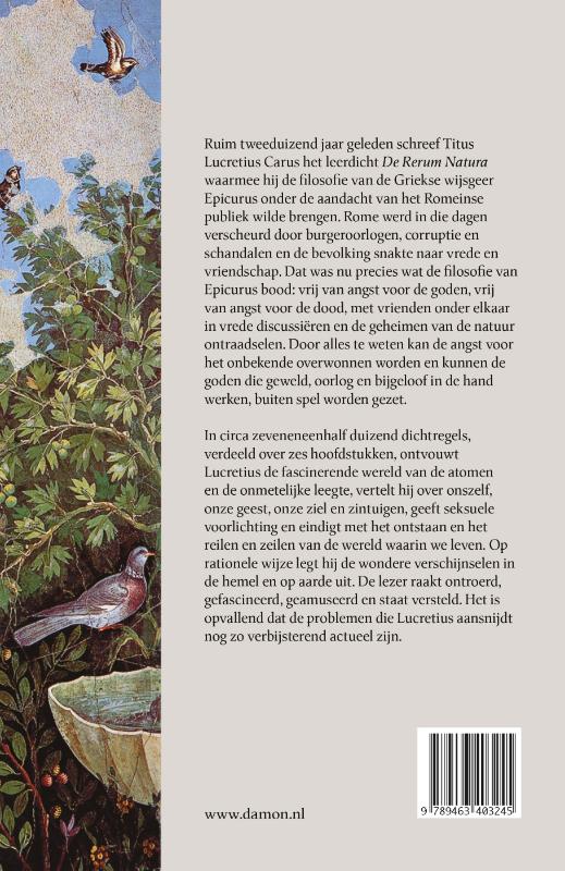Achterkant van Leerdicht over de Natuur