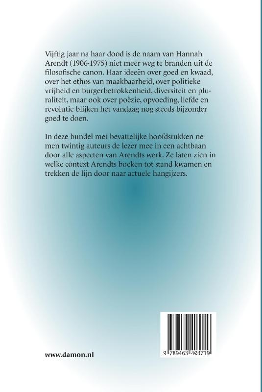 Achterkant van Hannah Arendt