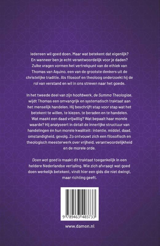 Achterkant van Doen wat goed is