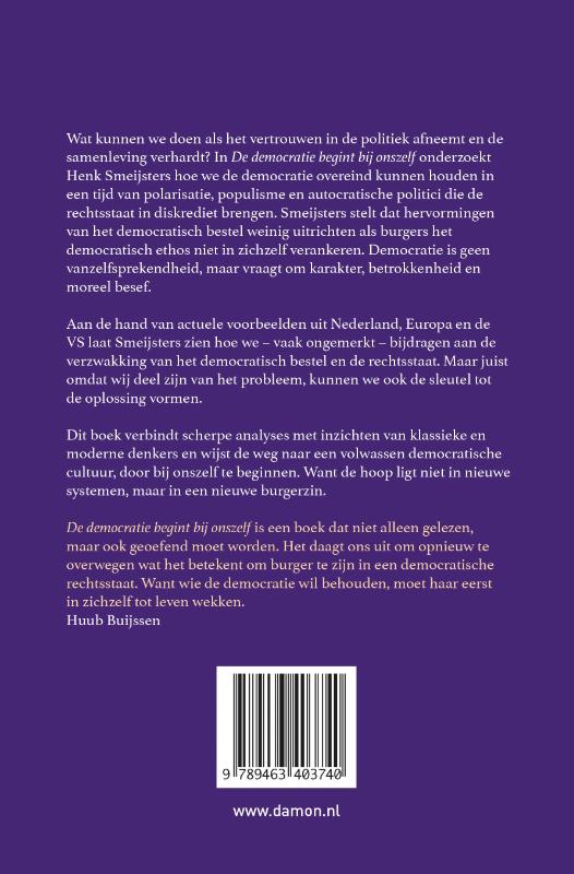 Achterkant van De democratie begint bij onszelf