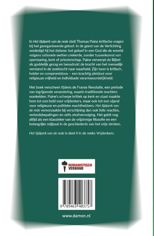 Achterkant van Het tijdperk van de rede