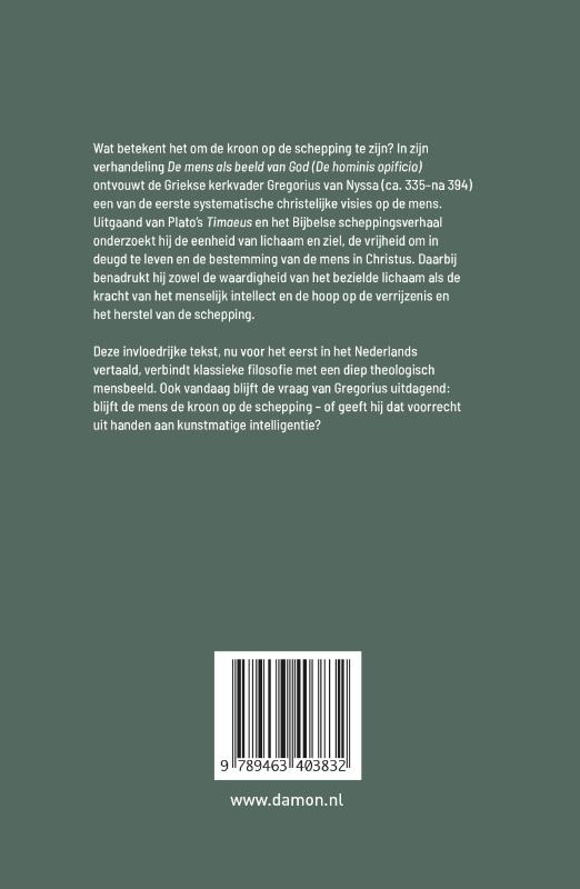 Achterkant van De mens als beeld van God