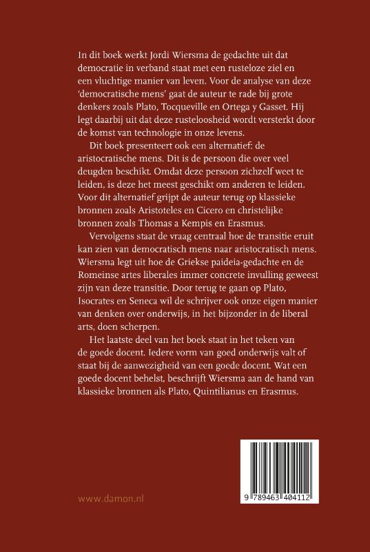 Achterkant van Democratie, deugden, docentschap