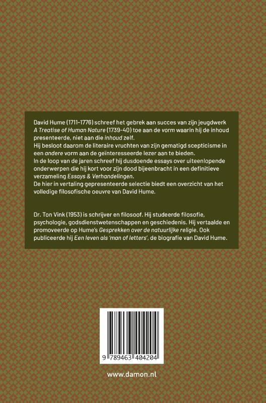 Achterkant van Essays & Verhandelingen