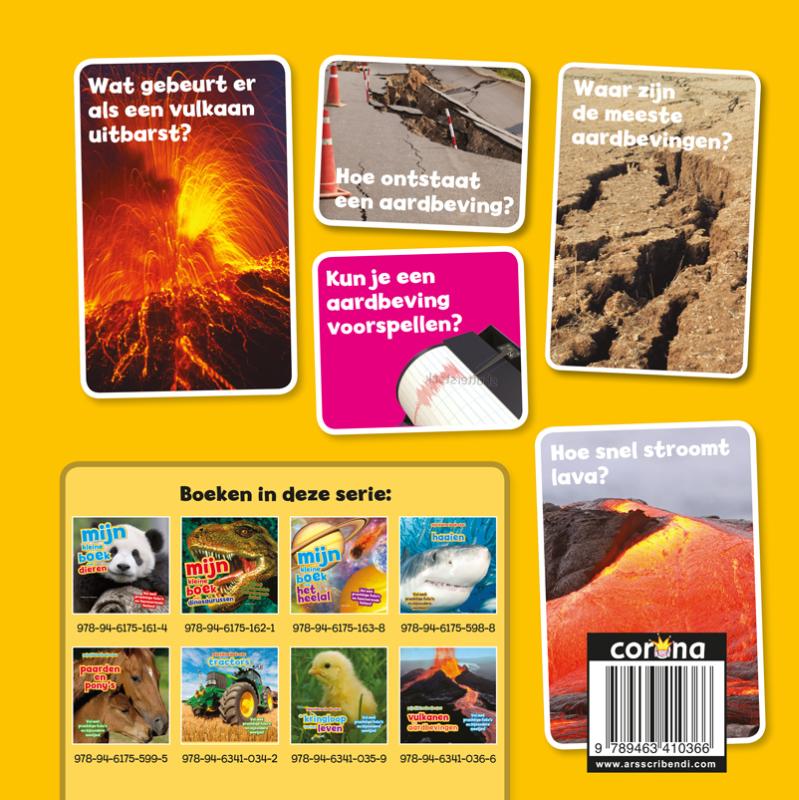 Achterkant van Mijn kleine boek over vulkanen en aardbevingen