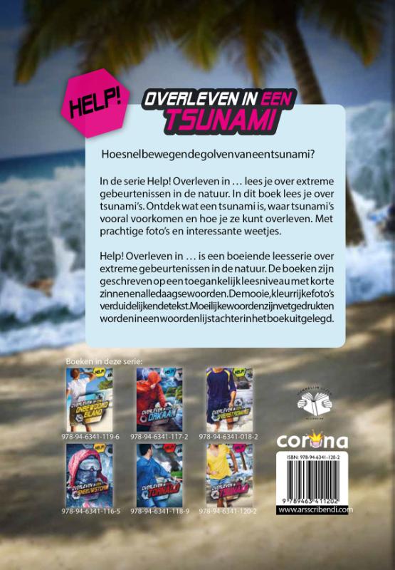 Achterkant van Overleven in een tsunami