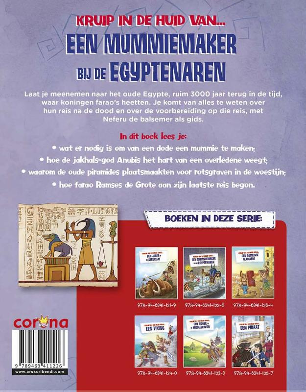 Achterkant van een mummiemaker bij de Egyptenaren