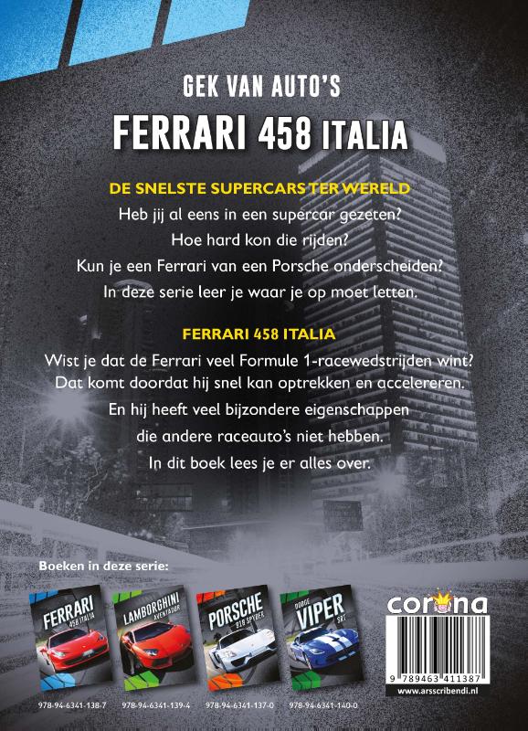 Achterkant van Ferrari 458 Italia