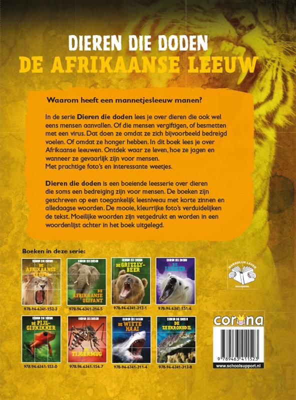 Achterkant van De Afrikaanse leeuw