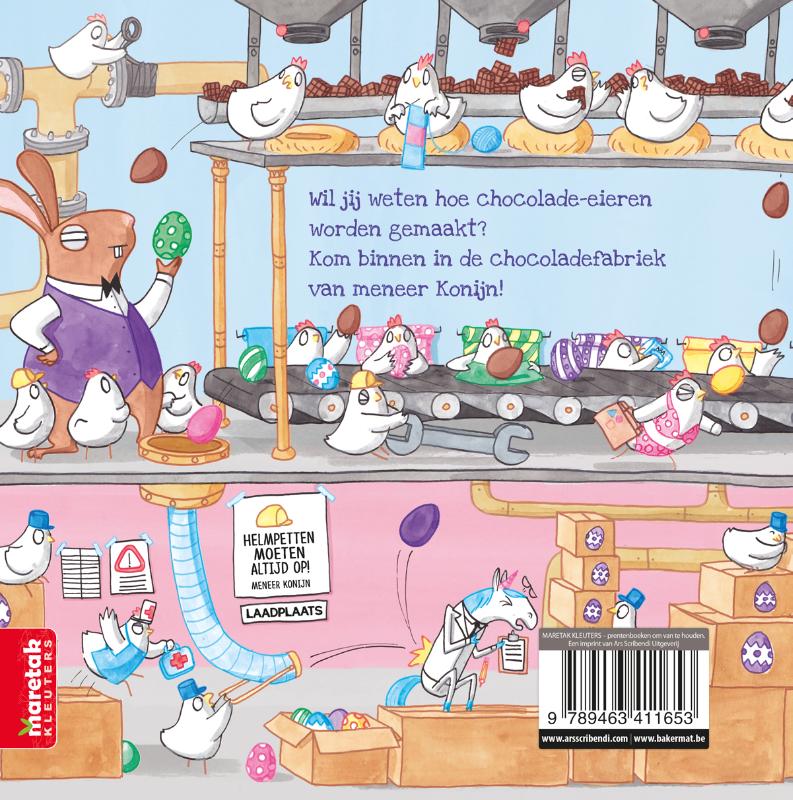 Achterkant van Meneer Konijn en zijn Chocoladefabriek