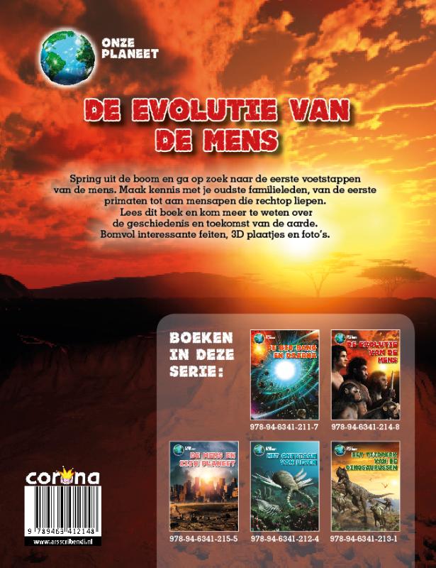 Achterkant van Evolutie van de mens