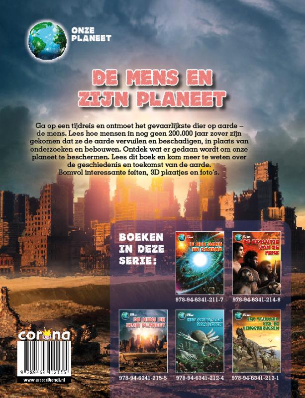 Achterkant van De mens en onze planeet