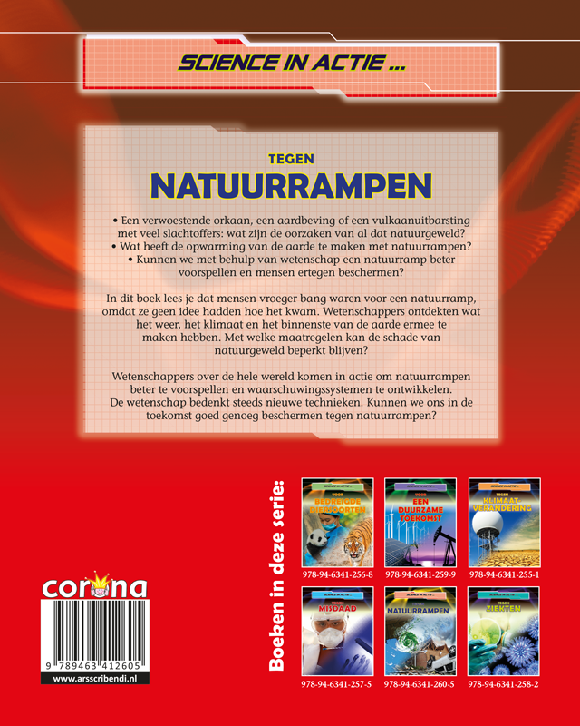 Achterkant van Tegen natuurrampen