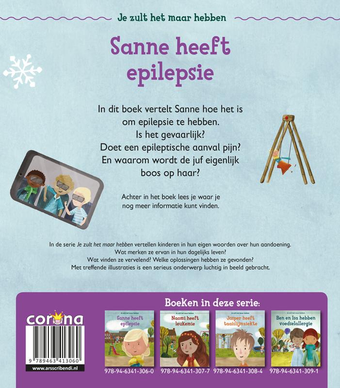 Achterkant van Sanne heeft epilepsie