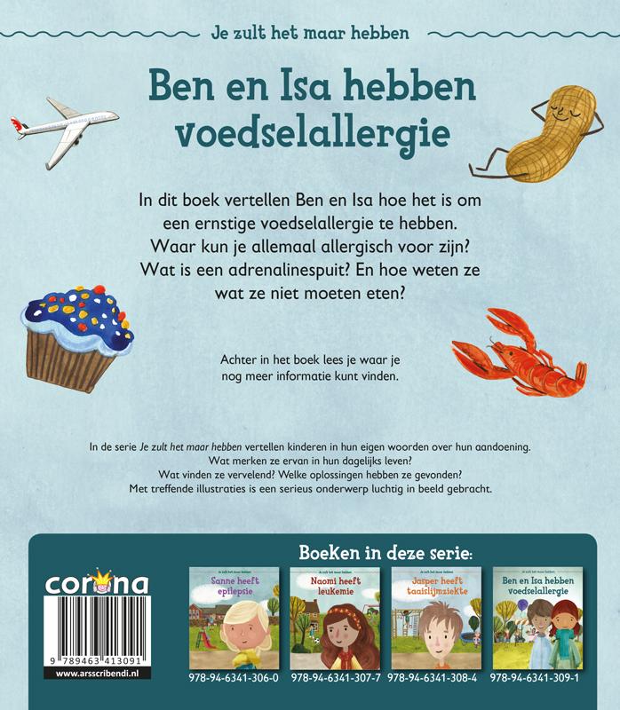 Achterkant van Ben en Isa hebben voedselallergie