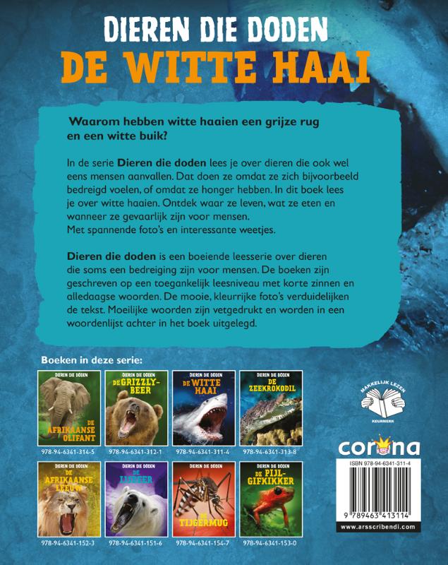 Achterkant van De witte haai