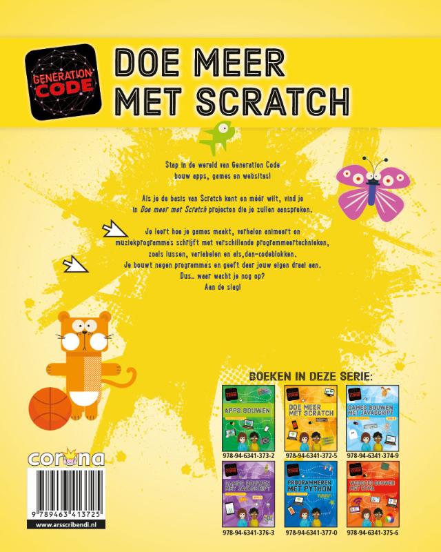 Achterkant van Doe meer met Scratch